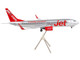Boeing 737 800 Commercial Aircraft Jet2 Com Silver with Red Tail Gemini 200 Series 1/200 Diecast Model Airplane GeminiJets G2EXS463