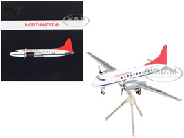 Convair CV 580 Commercial Aircraft Northwest Airlines White with Red Tail Gemini 200 Series 1/200 Diecast Model Airplane GeminiJets G2NWA807