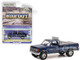 1987 Ford F 250 XLT Lariat Pickup Truck Blue with Stripes and Blue Interior Bigfoot Cruiser #1 Hobby Exclusive Series 1/64 Diecast Model Car Greenlight 30433