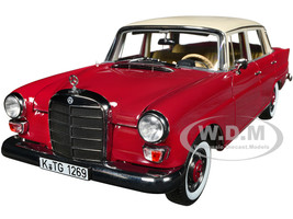 1966 Mercedes Benz 200 Red with Beige Top 1/18 Diecast Model Car Norev 183706