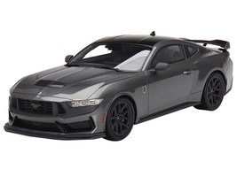 2024 Ford Mustang Dark Horse Carbonized Gray Metallic 1/18 Model Car Top Speed TS0478