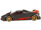 2020 Pagani Imola Matt Carbon Fibre Black with Italian Flag Stripes with DISPLAY CASE Limited Edition to 300 pieces Worldwide 1/18 Model Car BBR P18192B