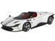 Ferrari SP3 Daytona Icona Series Bianco Italia White Metallic with Silver Stripes with DISPLAY CASE Limited Edition to 360 pieces Worldwide 1/18 Model Car BBR P18214B