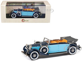 1933 37 Mercedes Benz 290 W18 Lang Cabriolet D Two Tone Blue Limited Edition to 250 pieces Worldwide 1/43 Model Car Esval Models EMEU43043C