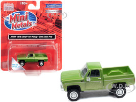 1975 Chevrolet 4x4 Pickup Truck Lime Green Metallic 1/87 (HO) Scale Model Car Classic Metal Works 30659