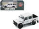 Land Rover Defender 110 Pickup Truck White with Extra Wheels 1/64 Diecast Model Car BM Creations 64B0199