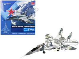 Mikoyan MiG 29 9 13 Fulcrum Fighter Aircraft Ghost of Kyiv Ukrainian Air Force Air Power Series 1/72 Diecast Model Hobby Master HA6521