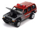 Jeep Cherokee XJ Red and Gray Traverse Bay Water Rescue"with Boat and Trailer Tow & Go Series Limited Edition to 3528 pieces Worldwide 1/64 Diecast Model Car Johnny Lightning JLBT018-JLSP352B