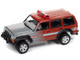 Jeep Cherokee XJ Red and Gray Traverse Bay Water Rescue"with Boat and Trailer Tow & Go Series Limited Edition to 3528 pieces Worldwide 1/64 Diecast Model Car Johnny Lightning JLBT018-JLSP352B