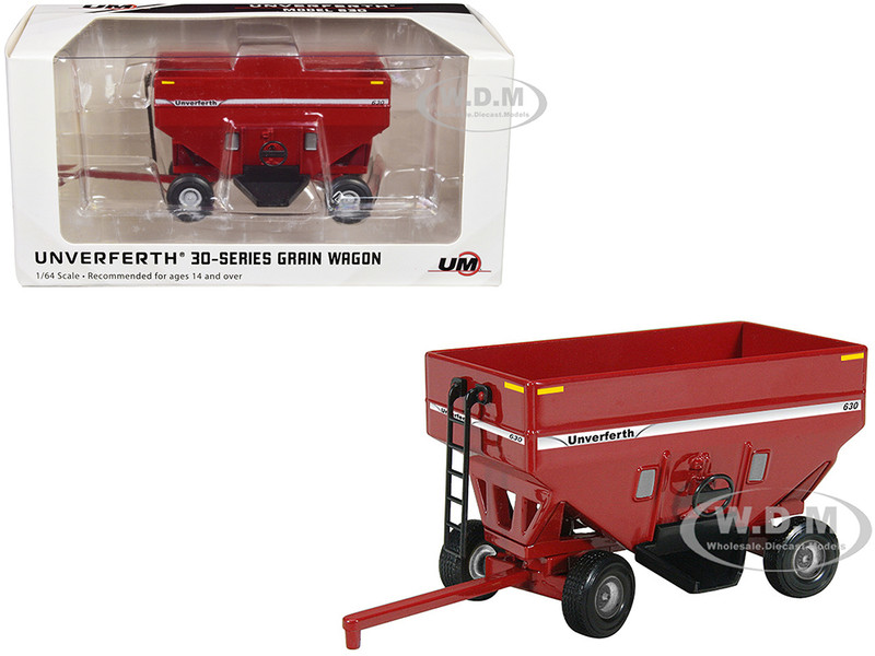 Unverferth 630 Grain Wagon Red 1/64 Diecast Model SpecCast UBC058