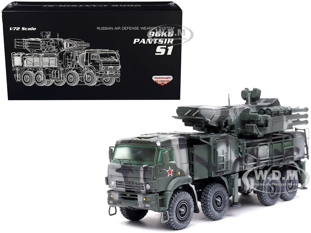 Pantsir S1 96K6 Self Propelled Air Defense Weapon System Tri Color
