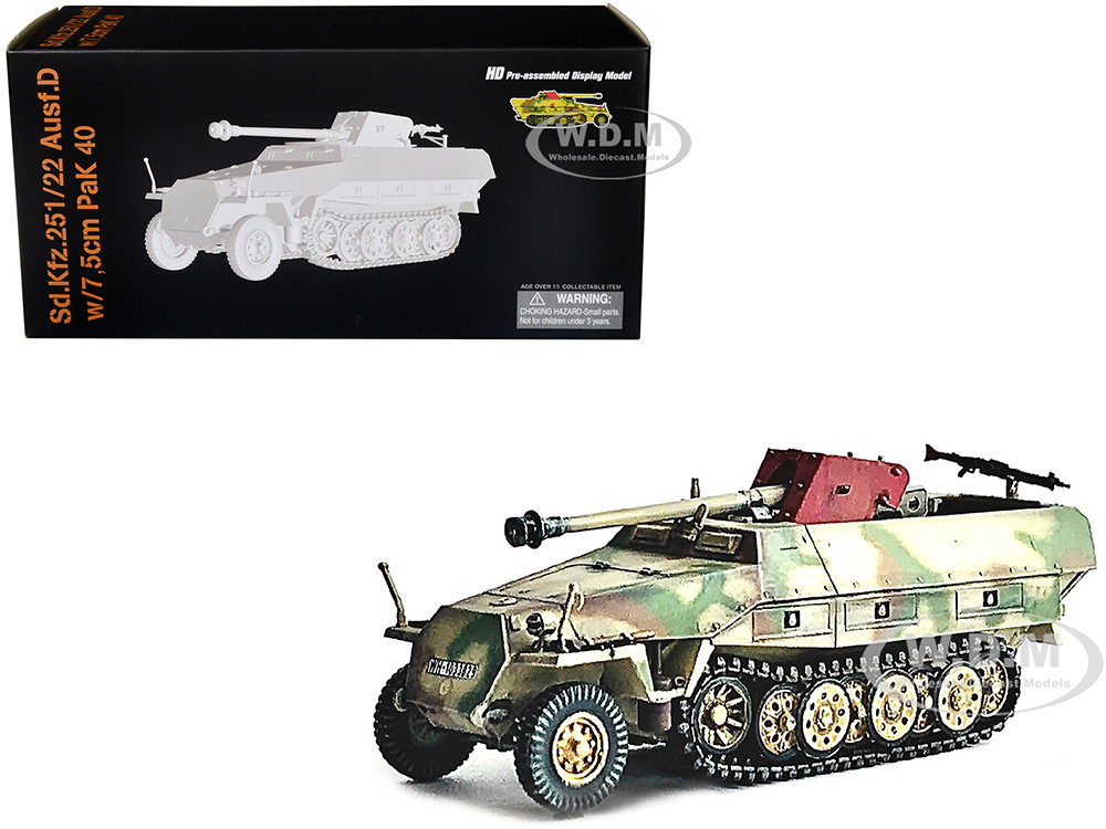 German Sd Kfz 251 22 Ausf D Half Tracked Armored Vehicle with 7 5cm PaK 40