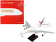 Airbus A380 800 Commercial Aircraft Emirates Airlines A6 EUV White with Striped Tail Gemini 200 Series 1/200 Diecast Model Airplane GeminiJets G2UAE1049