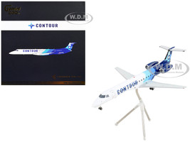 Embraer ERJ 145 Commercial Aircraft Contour Airlines White and Blue Gemini 200 Series 1/200 Diecast Model Airplane GeminiJets G2VTE1218