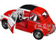 1965 Fiat 500 L Red and White with Red Interior Robe Di Kappa 1/18 Diecast Model Car Solido S1801408