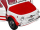 1965 Fiat 500 L Red and White with Red Interior Robe Di Kappa 1/18 Diecast Model Car Solido S1801408