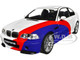 2000 BMW E46 M3 Streetfighter White with Blue and Red Graphics 1/18 Diecast Model Car Solido S1806505