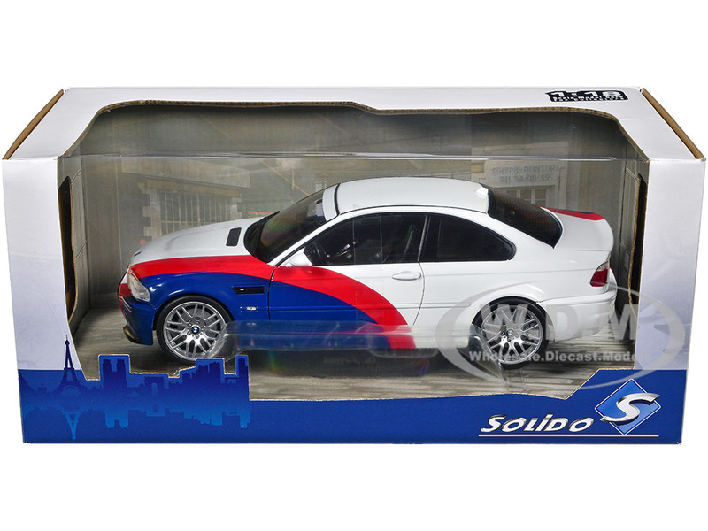 2000 BMW E46 M3 Streetfighter White with Blue and Red Graphics 1