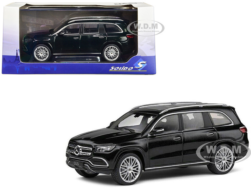 2020 Mercedes Benz GLS Dark Green Metallic with AMG Wheels and Sunroof 1/43 Diecast Model Car Solido S4303904