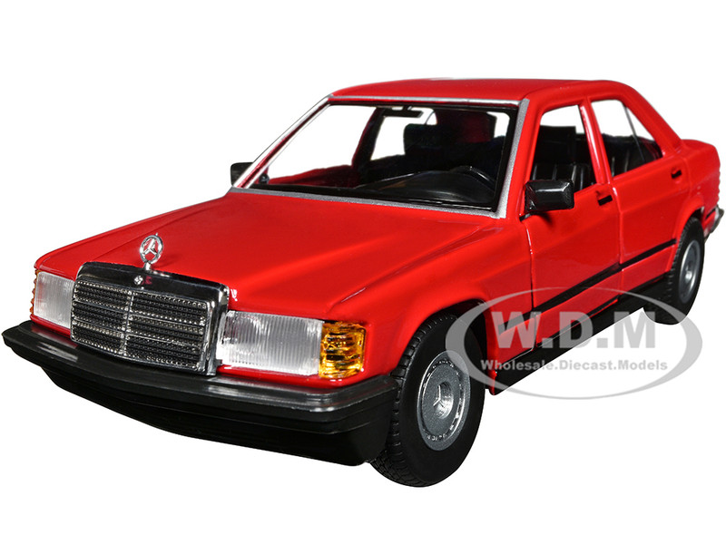 Mercedes Benz 190 E 2 6 Red 1/24 Diecast Model Car Bburago 21103rd