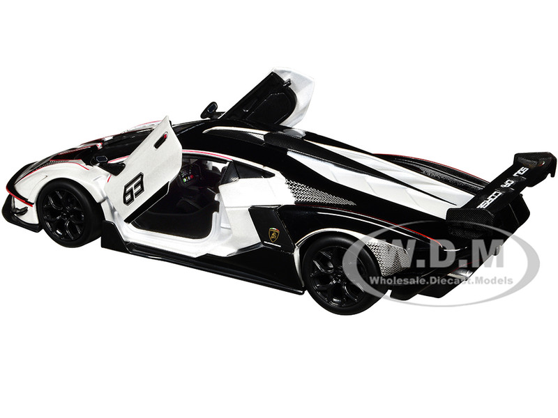 Lamborghini Essenza SCV12 #63 White and Black Squadra Corse