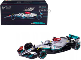 Mercedes AMG F1 W13 E Performance #44 Lewis Hamilton F1 Formula One World Championship 2022 with Display Case 1/43 Diecast Model Car Bburago 38066LH