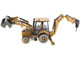 CAT Caterpillar 420F2 IT Backhoe Loader with Operator Yellow Weathered Series 1/50 Diecast Model Diecast Masters 85755