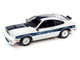 1978 Ford Mustang Cobra II White with Blue Stripes Classic Gold Collection 2023 Release 1 Limited Edition to 4500 pieces Worldwide 1/64 Diecast Model Car Johnny Lightning JLCG031-JLSP321B