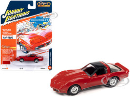 1979 Chevrolet Corvette Red with Black Top Classic Gold Collection 2023 Release 1 Limited Edition to 4500 pieces Worldwide 1/64 Diecast Model Car Johnny Lightning JLCG031-JLSP324A