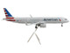 Airbus A321neo Commercial Aircraft American Airlines Silver with Striped Tail Gemini 200 Series 1/200 Diecast Model Airplane GeminiJets G2AAL1107