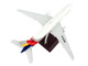 Boeing 777 200ER Commercial Aircraft Asiana Airlines White with Striped Tail Gemini 200 Series 1/200 Diecast Model Airplane GeminiJets G2AAR1018