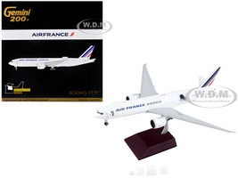 Boeing 777F Commercial Aircraft Air France Cargo White with Striped Tail Gemini 200 Interactive Series 1/200 Diecast Model Airplane GeminiJets G2AFR956