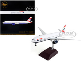 Boeing 777 200ER Commercial Aircraft British Airways White with Striped Tail Gemini 200 Series 1/200 Diecast Model Airplane GeminiJets G2BAW1130