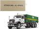 Mack Granite Garbage Truck Waste Management White and Green with Tub Style Roll Off Container 1/34 Diecast Model First Gear FG10-4050D