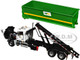 Mack Granite Garbage Truck Waste Management White and Green with Tub Style Roll Off Container 1/34 Diecast Model First Gear FG10-4050D