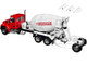 Kenworth T880S Truck with McNeilus Bridgemaster Cement Mixer Red and White 1/34 Diecast Model First Gear FG10-4324