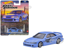 Acura Integra Sedan GSR Custom Blue with Graphics The Fast and The Furious 2001 Movie Fast & Furious Series Diecast Model Car Hot Wheels HKD27