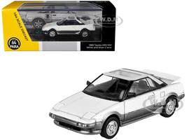 1985 Toyota MR2 MK1 White and Silver Metallic with Sun Roof 1/64 Diecast Model Car Paragon Models PA-55365