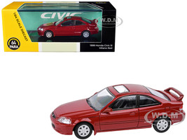 1999 Honda Civic Si Milano Red with Sun Roof 1/64 Diecast Model Car Paragon Models PA-55622