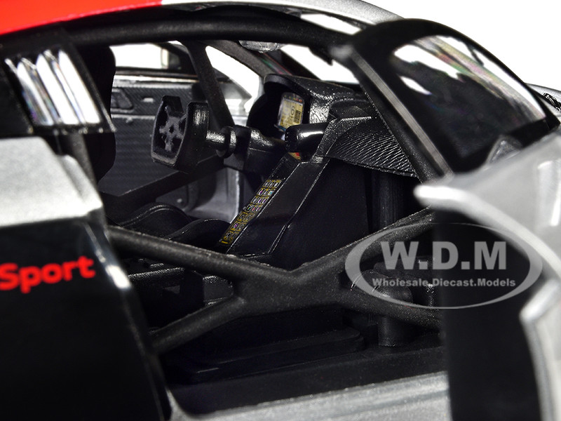 Audi R8 LMS GT3 Silver Metallic with Graphics GT Racing