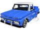 1966 GMC C1000 Fenderside Pickup Truck Lowrider Blue with White Top Get Low Series 1/24 Diecast Model Car Motormax 79035bl