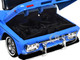 1966 GMC C1000 Fenderside Pickup Truck Lowrider Blue with White Top Get Low Series 1/24 Diecast Model Car Motormax 79035bl