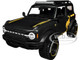 2021 Ford Bronco Badlands Dark Gray Metallic with Gold Graphics and Roof Rack Off Road Maisto Design Series 1/24 Diecast Model Car Maisto 32541GRY