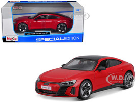 2022 Audi RS e Tron GT Red with Black Top and Sunroof Special Edition Series 1/25 Diecast Model Car Maisto 32907RD