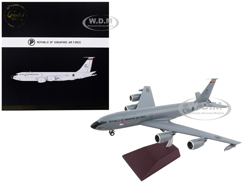 Boeing KC 135R Stratotanker Tanker Aircraft Republic of Singapore Air Force Gray Gemini 200 Series 1/200 Diecast Model Airplane GeminiJets G2SAF746