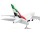 Airbus A380 800 Commercial Aircraft Emirates Airlines New Livery White with Striped Tail Gemini 200 Series 1/200 Diecast Model Airplane GeminiJets G2UAE1249