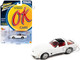 1982 Chevrolet Corvette White with Black Top and Red Interior Limited Edition to 2644 pieces Worldwide OK Used Cars 2023 Series 1/64 Diecast Model Car Johnny Lightning JLMC032-JLSP338A