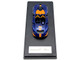 McLaren Elva Convertible Dark Blue Metallic with Orange Accents Gulf Oil 1/64 Diecast Model Car LCD Models LCD64022GUB