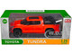 2023 Toyota Tundra TRD 4x4 Pickup Truck Solar Octane Orange with Sunroof and Wheel Rack 1/24 Diecast Model Car H08555R-SO