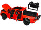 2023 Toyota Tundra TRD 4x4 Pickup Truck Solar Octane Orange with Sunroof and Wheel Rack 1/24 Diecast Model Car H08555R-SO